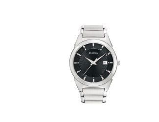 Men's Stainless Steel Bracelet Watch Black Dial