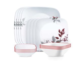 Kyoto Leaves 16pc Dinnerware Set - Service for 12