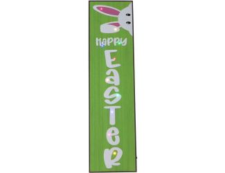 45-In. HAPPY EASTER Porch Leaner Sign with Battery-Operated LED Lights, Festive Spring Decoration, G