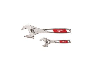 2pc Adjustable Wrench Set