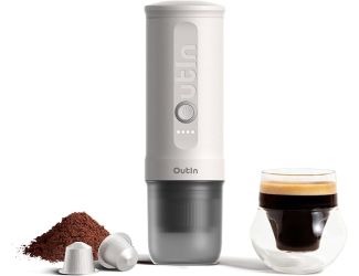 Outin Nano Portable Electric Espresso Machine-Pearl White