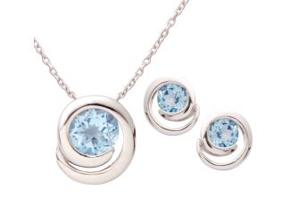 Blue Topaz Earring & Necklace Set