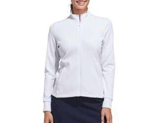 Adidas Women's Performance Texture Full Zip Jacket - White/S