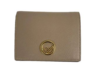 Fendi F is Fendi Tortora Gray Leather Bifold Wallet