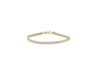 Bright White Privilege Round Lab Grown Diamond Tennis Bracelet in 14K Yellow Gold 1.25ct,EF,VS1 VS2