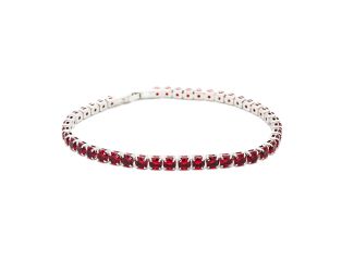 7.5" Ruby Red CZ Tennis Bracelet