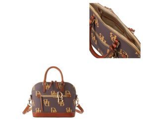 Monogram Domed Zip Satchel