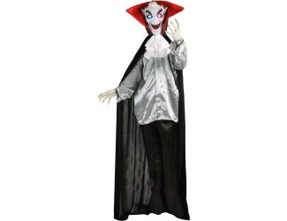 Life-Size Animatronic  Vampire, Indoor/Outdoor Halloween Decoration, Flashing Eyes, Poseable, Batter