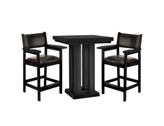 American Heritage - Alta Pub Table & Spectator Chair Set - Peppercorn