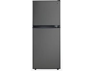 4.7-Cu. Ft. Dual-Door Compact Refrigerator/Freezer in Black Stainless Steel