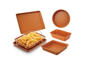 6pc Copper Ceramic Nonstick Bakeware Set