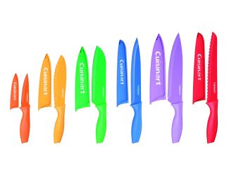 12 pc Colored Knife Set with Blade Guards