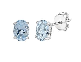 LALI Jewels 14K White Gold Aquamarine Earring