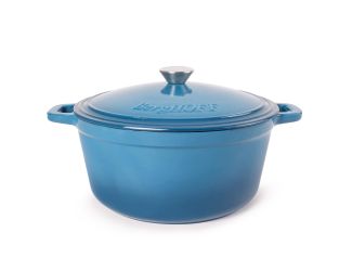 Neo Cast Iron Round Covered Casserole 7qt Blue