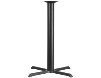 33" x 33" Restaurant Table X-Base with 4" Dia. Bar Height Column