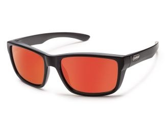 Suncloud Mayor Polarized Sunglasses -  Matte Black/Red Mirror