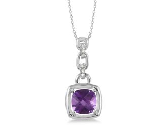 Amethyst and Diamond Necklace