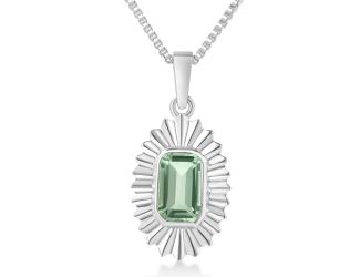 Green Amethyst Aura Necklace