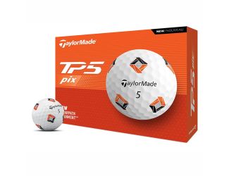 TaylorMade TP5 PIX White 2024 Golf Balls - 1 Dozen