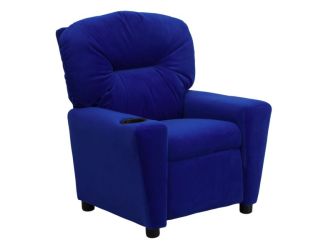 Blue Microfiber Kids Recliner