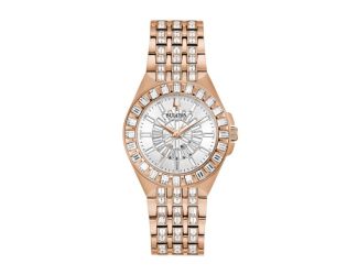 Ladies' Phantom Crystal Rose Gold-Tone Stainless Steel Watch Silver White Dial