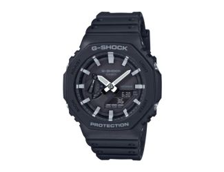Men's 2100 G-Shock Octagon Ana-Digi Matte Black Resin Watch Black Dial