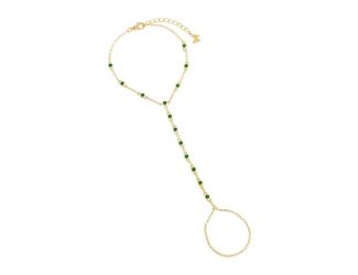 Colored CZ Station Hand Chain Size 7.25"