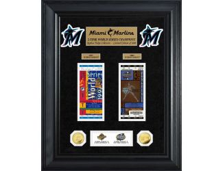 Miami Marlins World Series Deluxe Gold Coin & Ticket Collection