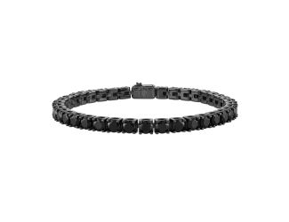 Icon Sterling Silver Black Spinel Tennis Bracelet - Large