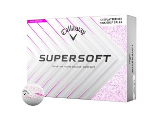 Callaway Supersoft Splatter Pink 2025 Golf Balls - 1 Dozen