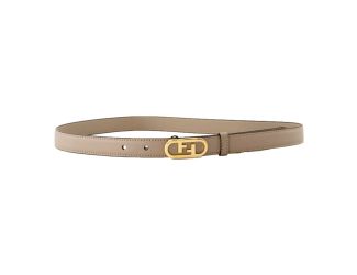 Fendi Women's Grey Tortora Skinny O'Lock Belt Size 85