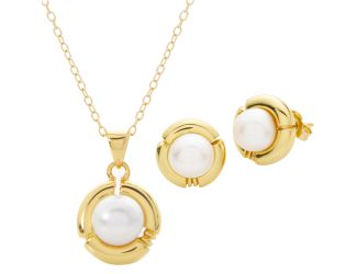 Pearl Earring & Necklace Set