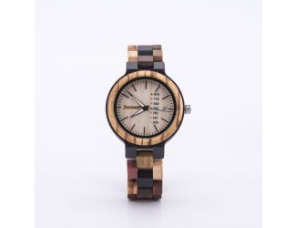 Kaleidoscope  Multi-Toned Wooden Watch Wooden Watch