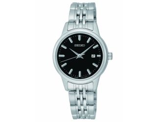 Ladies PRIME Analog Silver Case Black Dial