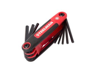 9pc Folding Hex Key Set, Standard (SAE-Inch)