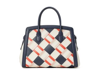 Knott Woven Medium Satchel - Blazer Blue Multi