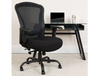 24/7 Intensive Use Big & Tall 400 lb. Rated Black Mesh Multifunction Chair