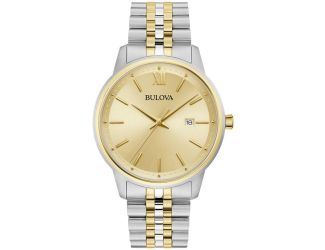 Men's Classic Watch Two Tone Gold Champagne Dial