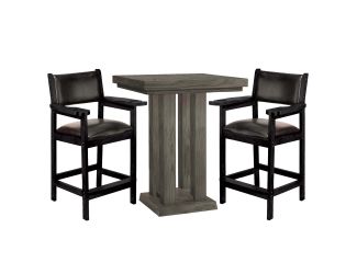 American Heritage - Alta Pub Table & Spectator Chair Set - Charcoal