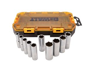 10pc Tough Box 1/2" Drive Deep SAE Socket Set