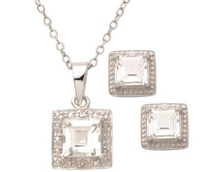 Diamond & White Topaz Set