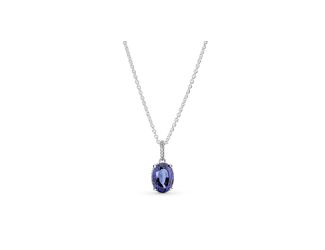 Sparkling Statement Halo Pendant Necklace Size Sterling Silver