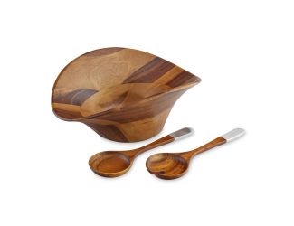 Ripple Salad Bowl with Servers