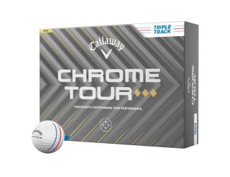 Callaway Chrome Tour Triple Diamond Triple Track White 2025 Golf Balls - 1 Dozen