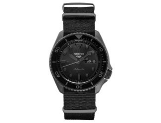 Mens Seiko 5 Sports BIF Black Dial