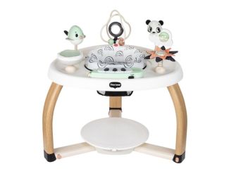 5-in-1 Stationary Activity Center Black & White Decor