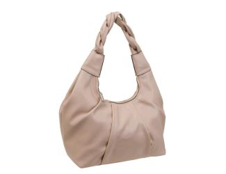 Smooth Draped & Pleated Hobo - (Oat Milk)
