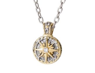 Compass 16" Chain,  Engraved On Back Side "My True North" Pendant: 1" x 1" x 1/4"