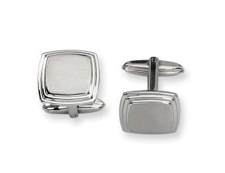 Stainless Steel Brushed and Polished Cuff Links