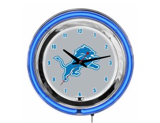 Detroit Lions 14" Neon Clock